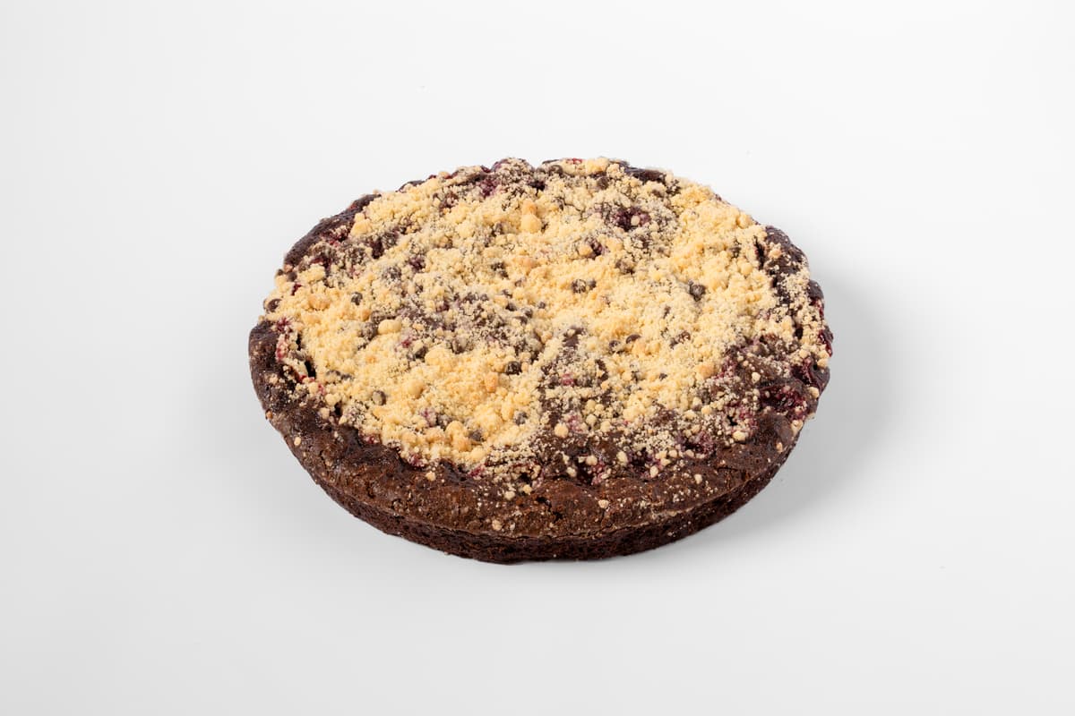 TARTA CRUMBLE DE CHOCOLATE Y CEREZA